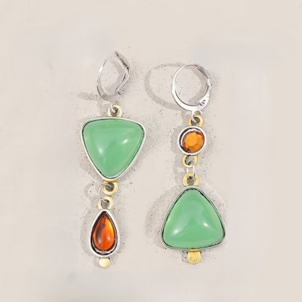 Geo Drop Dangle Earrings #2307